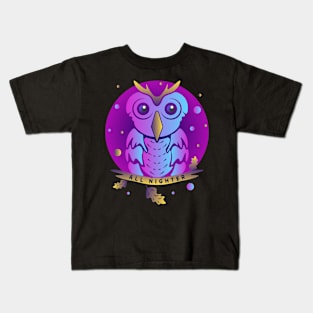 Abstracted Owl All Nighter Cyber Punk Kids T-Shirt